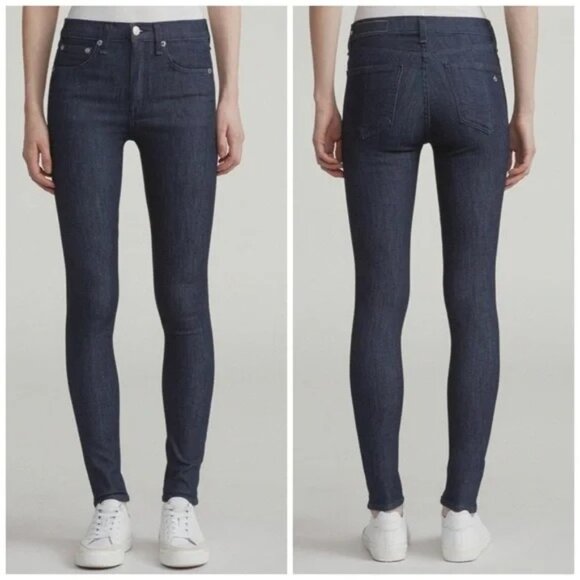Rag & Bone High-Rise Skinny Dark Wash, Size 26 - Picture 1 of 10